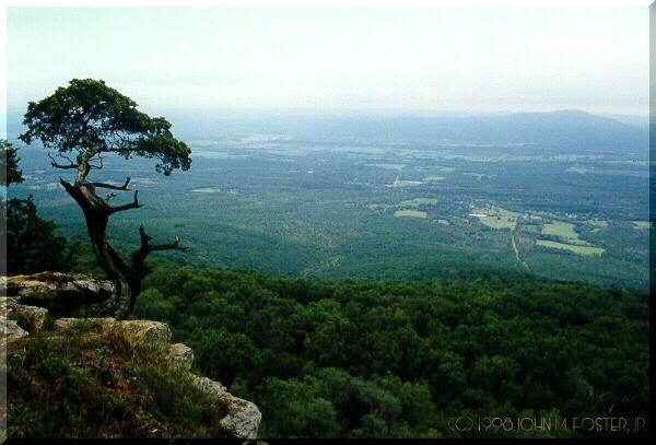 View from Mount Magazine of Petit Jean River Valley
